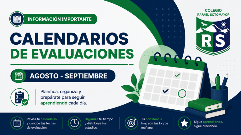 Calendario de Evaluaciones Agosto – Septiembre